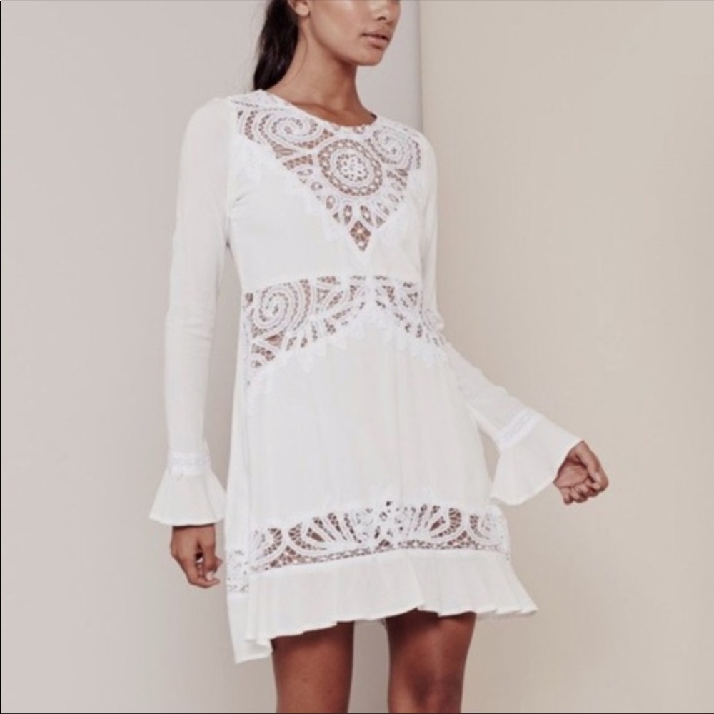 NWOT For Love and Lemons White Valentina Mini Sz M